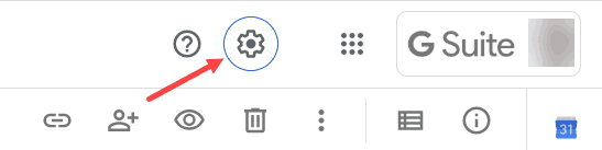 this image shows that Click on the Settings gear icon on the top right