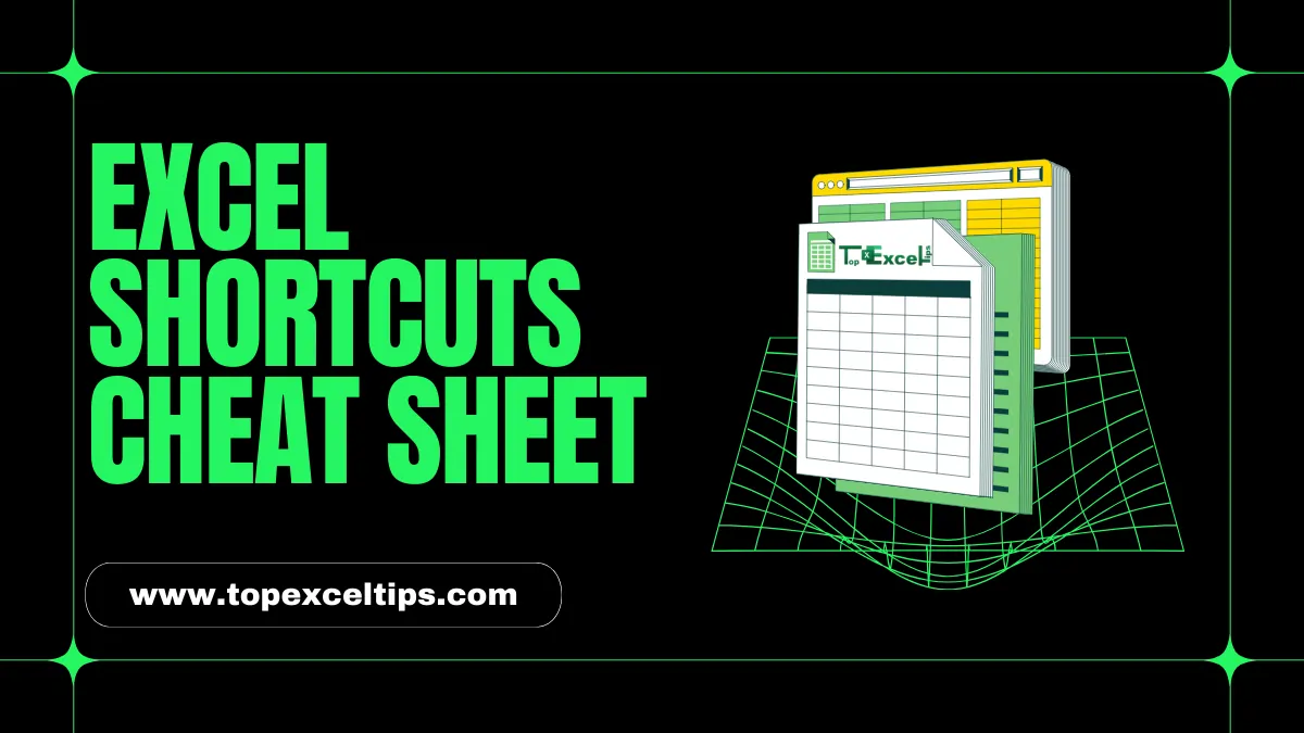 this image shows the excel shortcut cheat sheet