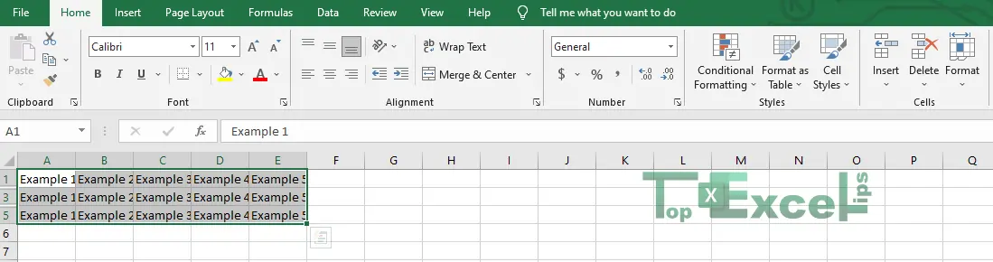 How to Unhide All Rows in Excel go to home tab