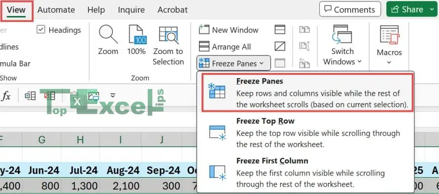 this-image-shows-the-process-of-freezing-panes-in-excel